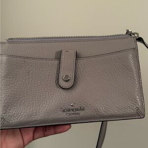 Kate Spade Pebbled Leather crossbody in Gray
